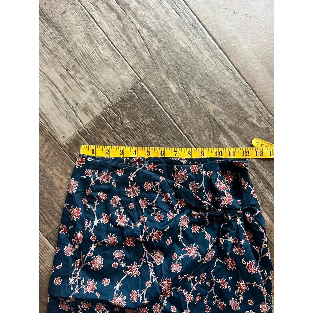 House of Harlow 1960 Maxi Skirt Size 4 Floral BOHO Cottagecore Teal Brown‎
